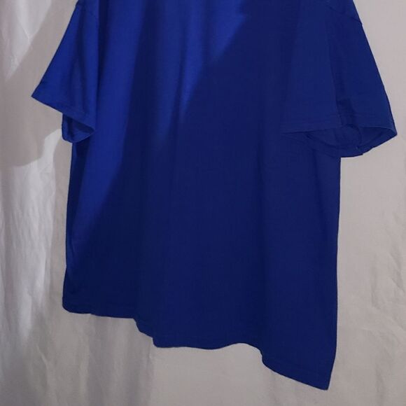 Hanes Blue Coverd Bridge Snow Winter Scene T-shirt Size 3XL - Picture 5 of 6